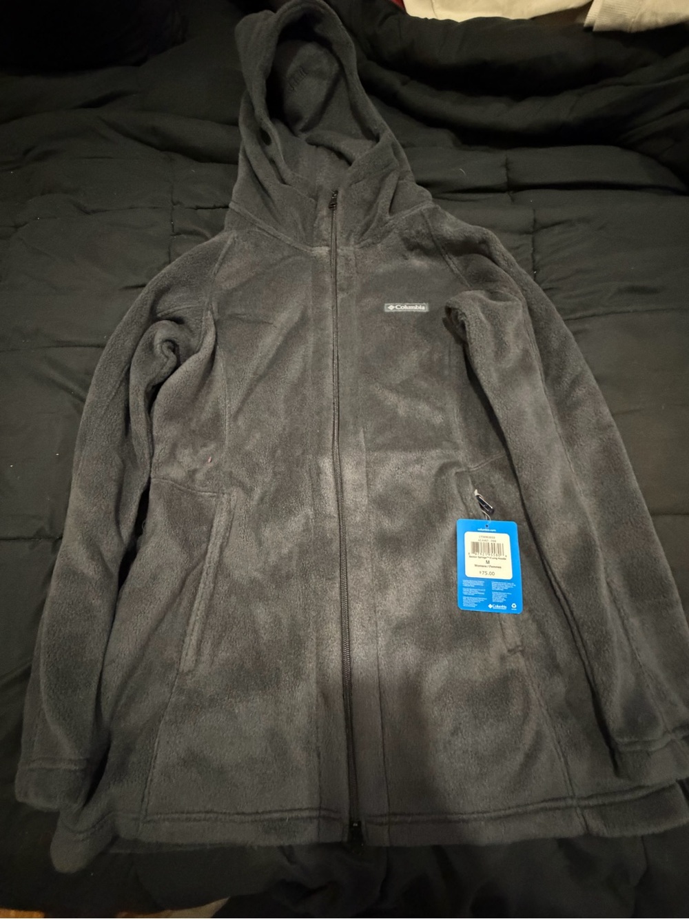 Columbia Women's Black Full-Zip Hooded Fleece Jacket